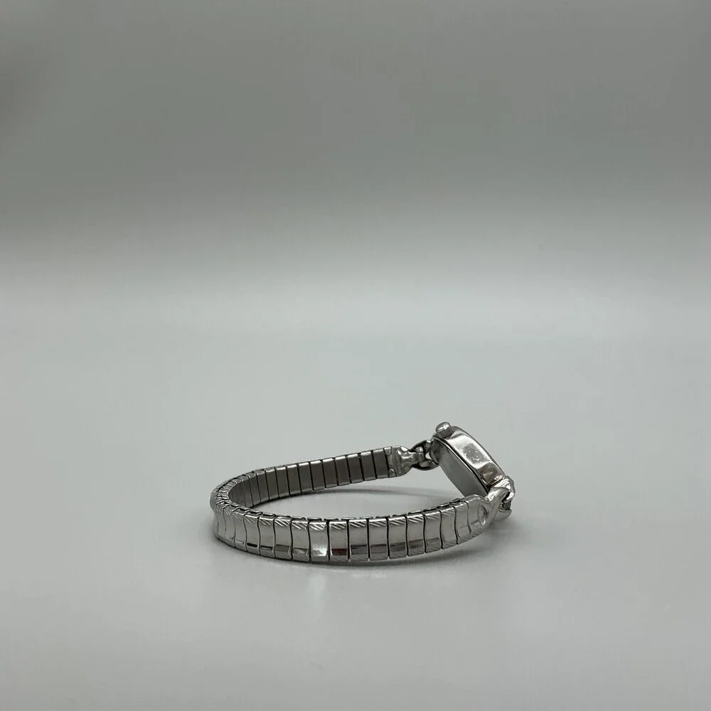 Helm's Womens Watch 19mm White Dial Silver Tone Expansion Bracelet New Battery